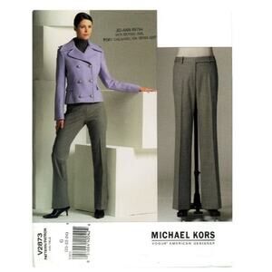Sewing Pattern Vogue V2873  Michael Kors 2005 Rare Jacket Pants Size 8-10-12